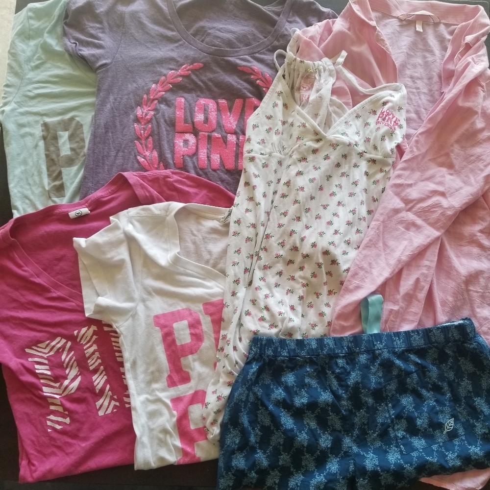 VS Victoria's Secret PINK Bundle Shirts PJs Short